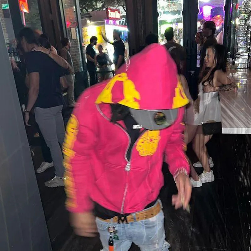 Men Star Letter Printed Hoodies Y2K Autumn Retro Long Sleeve Oversized Sweatshirts Female Harajuku Hip-hop Zipper Hooded Jackets 240913