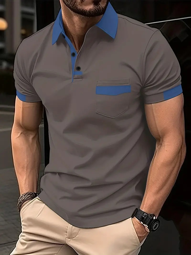 New Stock Arrival Poloshirt Loose Solid Pattern Type Design Premium Quality Polo Shirt for Men Short Sleeve T-shirt Fashion Casual Street Wear Slim Fi