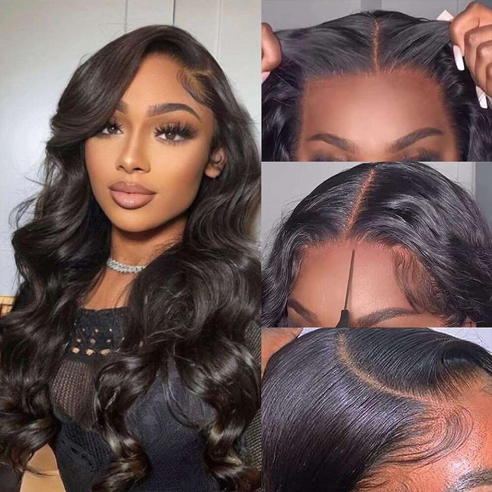 Glueless Ready To Wear Body Wave Lace Front Human Hair Pre Cut HD Transparent 4x4 Closure Wig