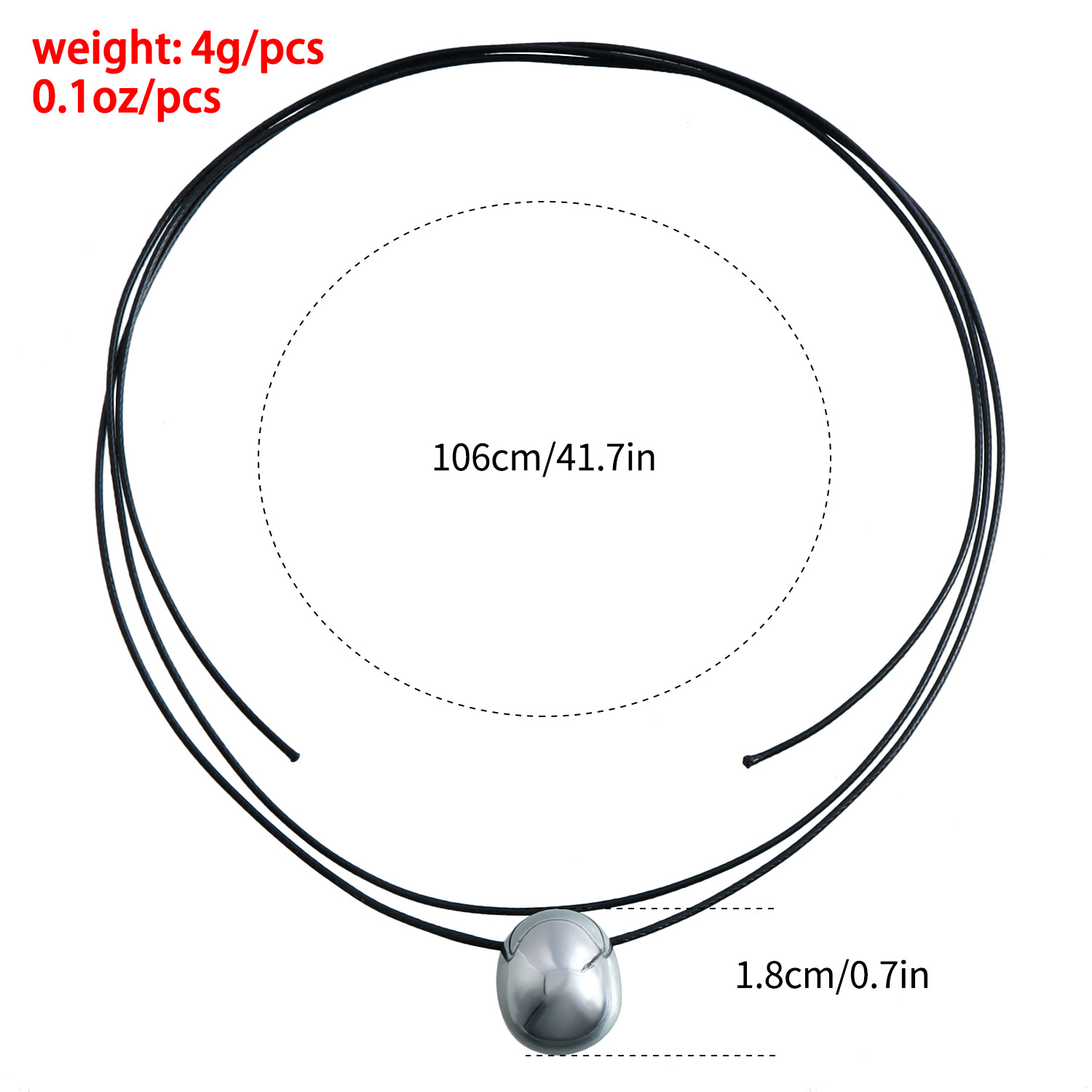 Stylish Geometrical Egg Pattern Choker - Women's Versatile Adjustable Wax Thread Necklace Stainless Steel Pendant Y2K Accessories Jewelry Dropshi