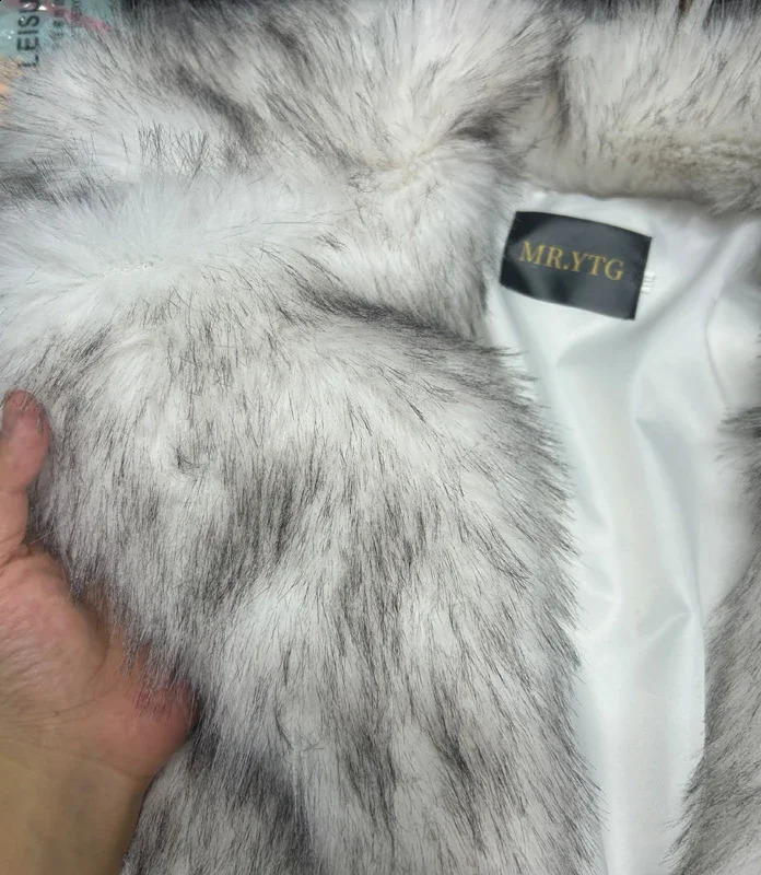 Thick Warm Faux Fur Coats Women Fashion Fluffy Fox Fur Winter Jacket Faux Fur Coats Street Girls Long Jacket Teddy 240911