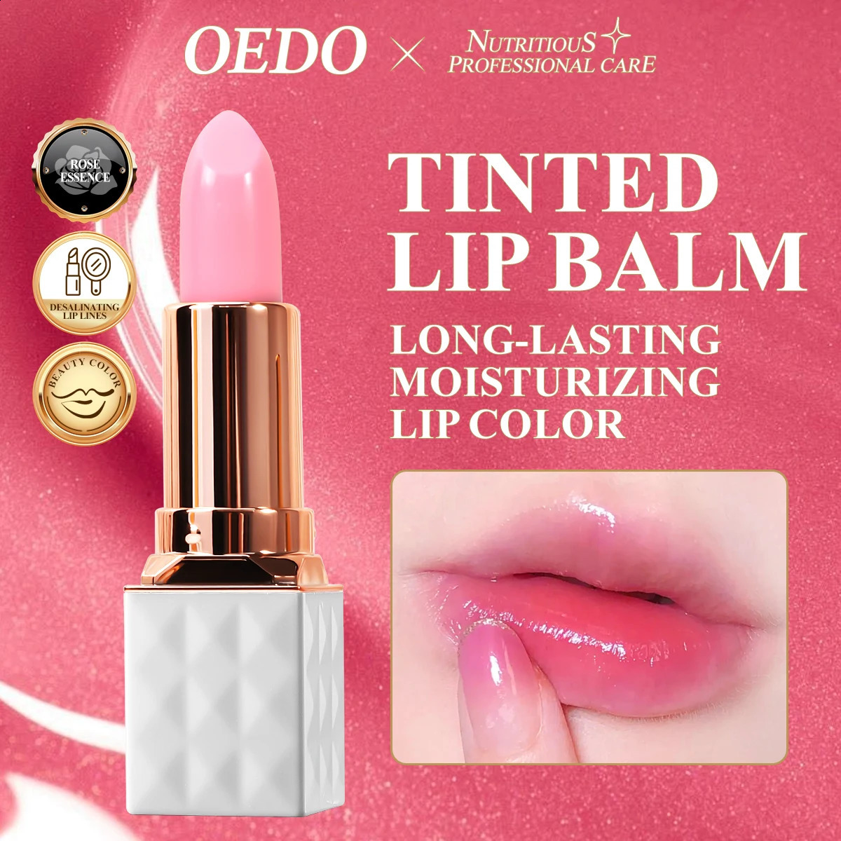 OEDO Color Change Lip Balm Nourishing Longlasting Moisturizing Antifreeze Antichapped Reducing Wrinkles Remove Dead Skin 240911