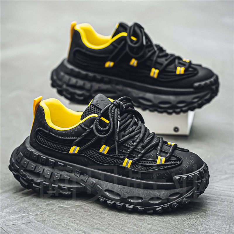 2024 New Free Shipping Men's Shoes Running Shoes Sports and Leisure Shoes White Grey Black Trendy Fashion Thick Bottom Dad Shoes Height Increase 