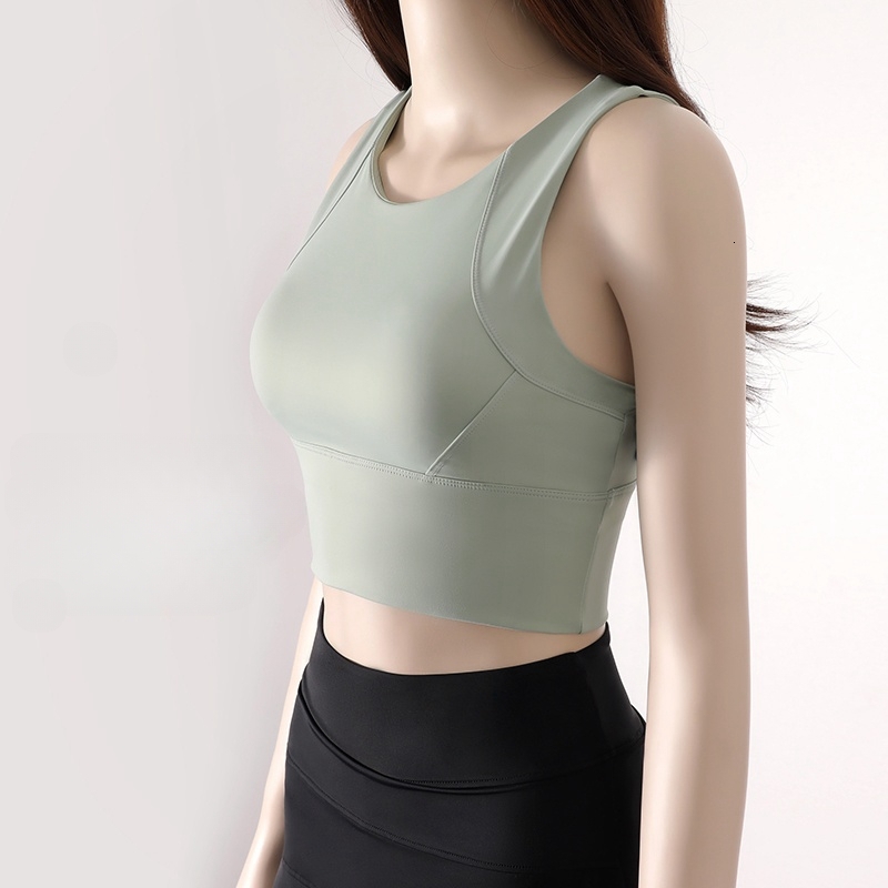 High Impact Sporty Woman Fiess Fashion Chest E Yoga Top U Neck Running Gym Wear Sports Bra