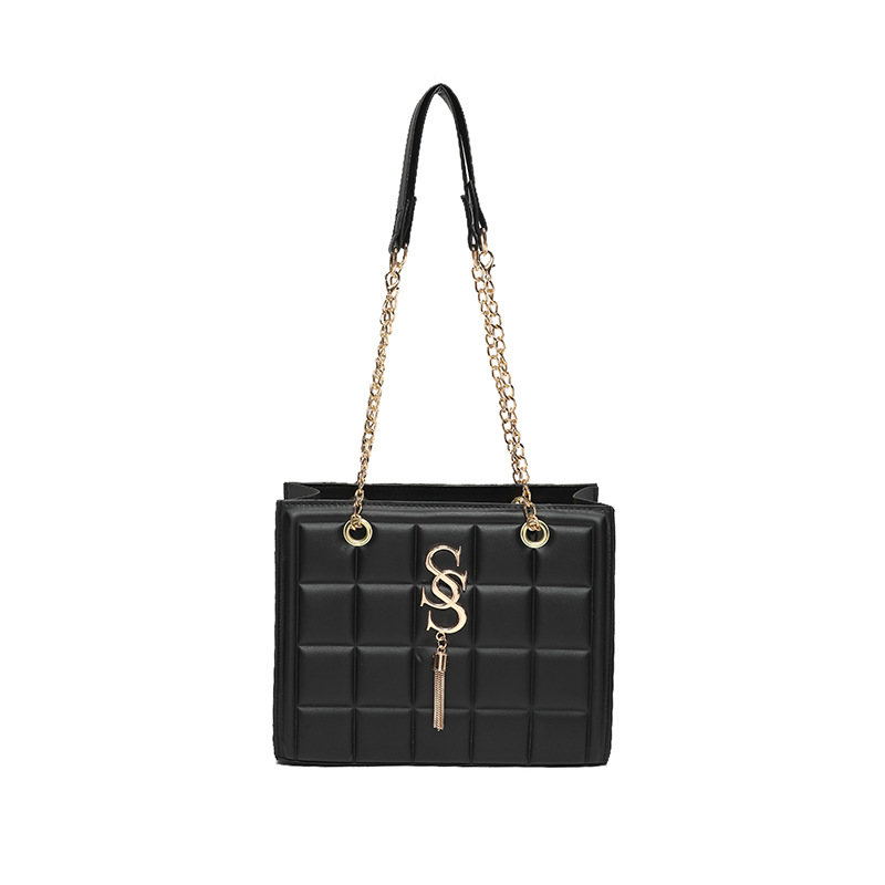 New Korean version single shoulder underarm bag Texture leisure chain diagonal cross small square bag