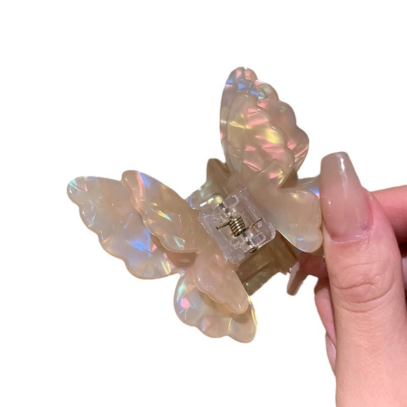Gradient butterfly grab clip female 2024 new popular hair shark clip half tie hair accessory Free shipping