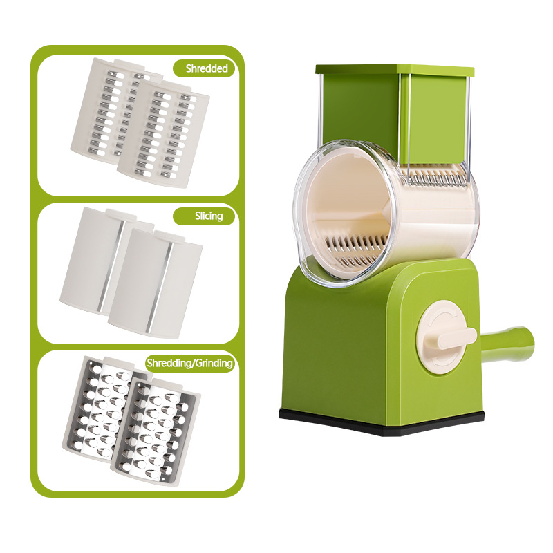 Rotary Cheese Grater Shredder Multifunction Kitchen Speed Slicer Vegetable Shooter Potato Hashbrown Grinder for Nut Carrot Radish Cucumber