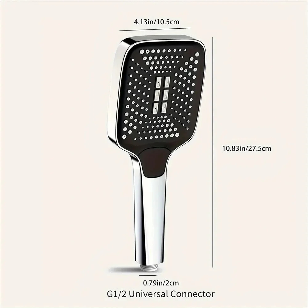 Adjustable Shower Head 3 Mode Rainfall Large Flow Showerhead High Pressure Water Saving Mixer Bathroom Accessories 240918
