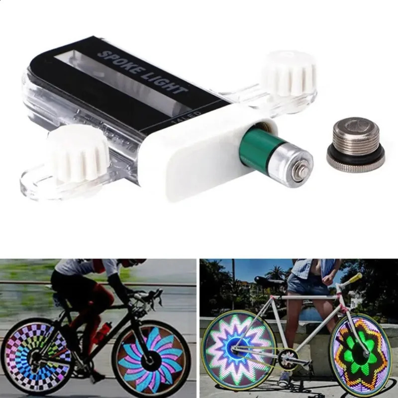 Waterproof Road Bike Bicycle Wheel Tire Stem Rim Decor Cycling LED Spoke Light Lamp Bicycle Accessories Bike Lights 240921