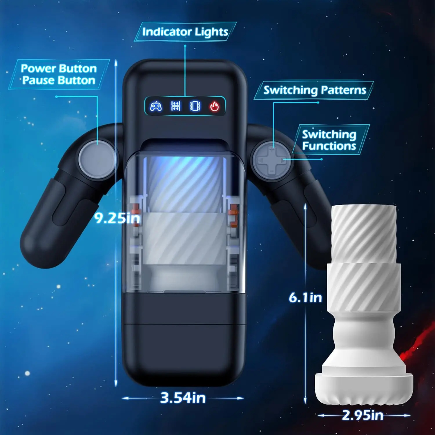 Automatic Male Masturbator Cup 10 Thrusting Vibration Modes Heating Function with Phone Holder Stroker Adult Sex Toys For Men 240914