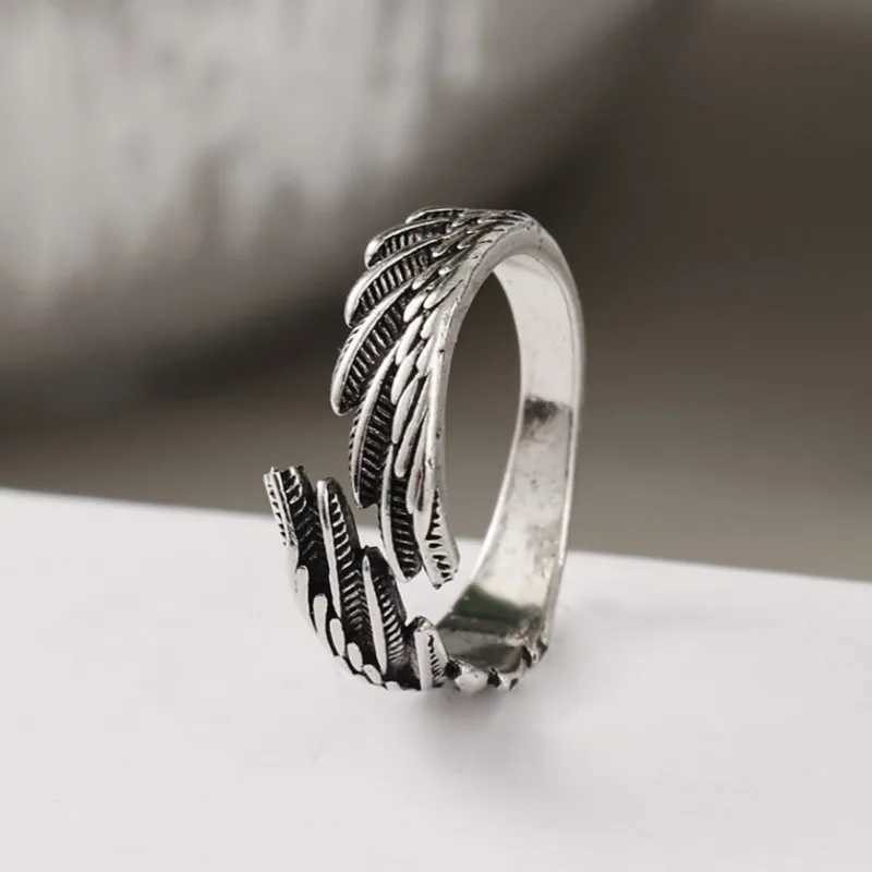 Retro Angel Demon Wing Rings Gothic Open Adjustable Alloy Couple Pair Ring Lovers Wedding Celebration Jewels Jewelry AccessoriesX240921