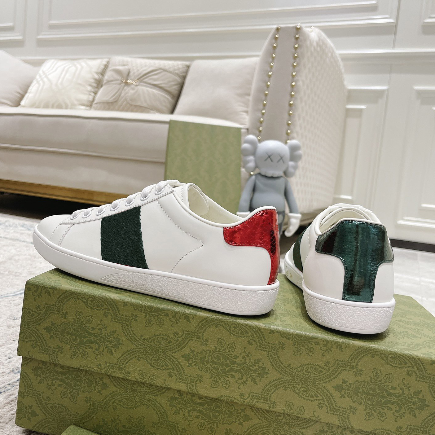 Couple Casual Shoes Designer Sneaker White Leather Embroidered Sneakers Shoes Classic Flat comfort Tennis shoes 35-45