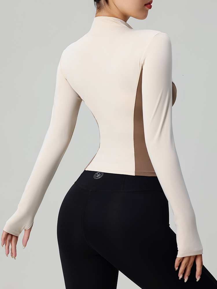 Women's Clothing 2024 Early Autumn New Style Stand-Up Collar Zipper Waist Long-Sleeved Jacket Casual Slim Sports Top