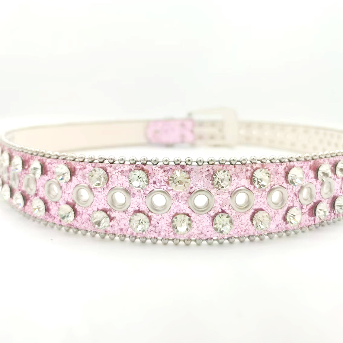 Luxury Rhinestone Designer Diamond Acrylic Crystal Shinny Fashion Unique Design Cowboy Leather Skull Belt For Lady