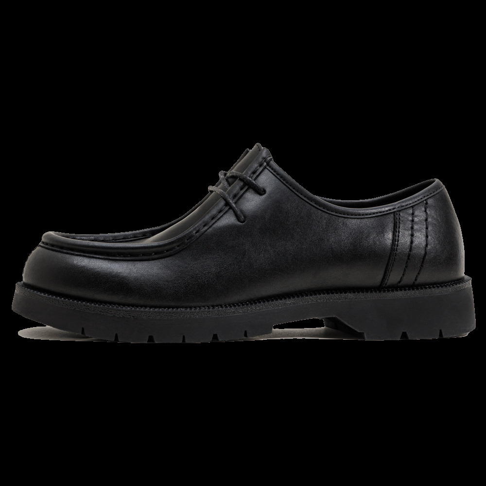Maden 2024 New American Retro Wallabee British Casual Black Round Toe Derby Leather Low Top Shoes For Men's Spring