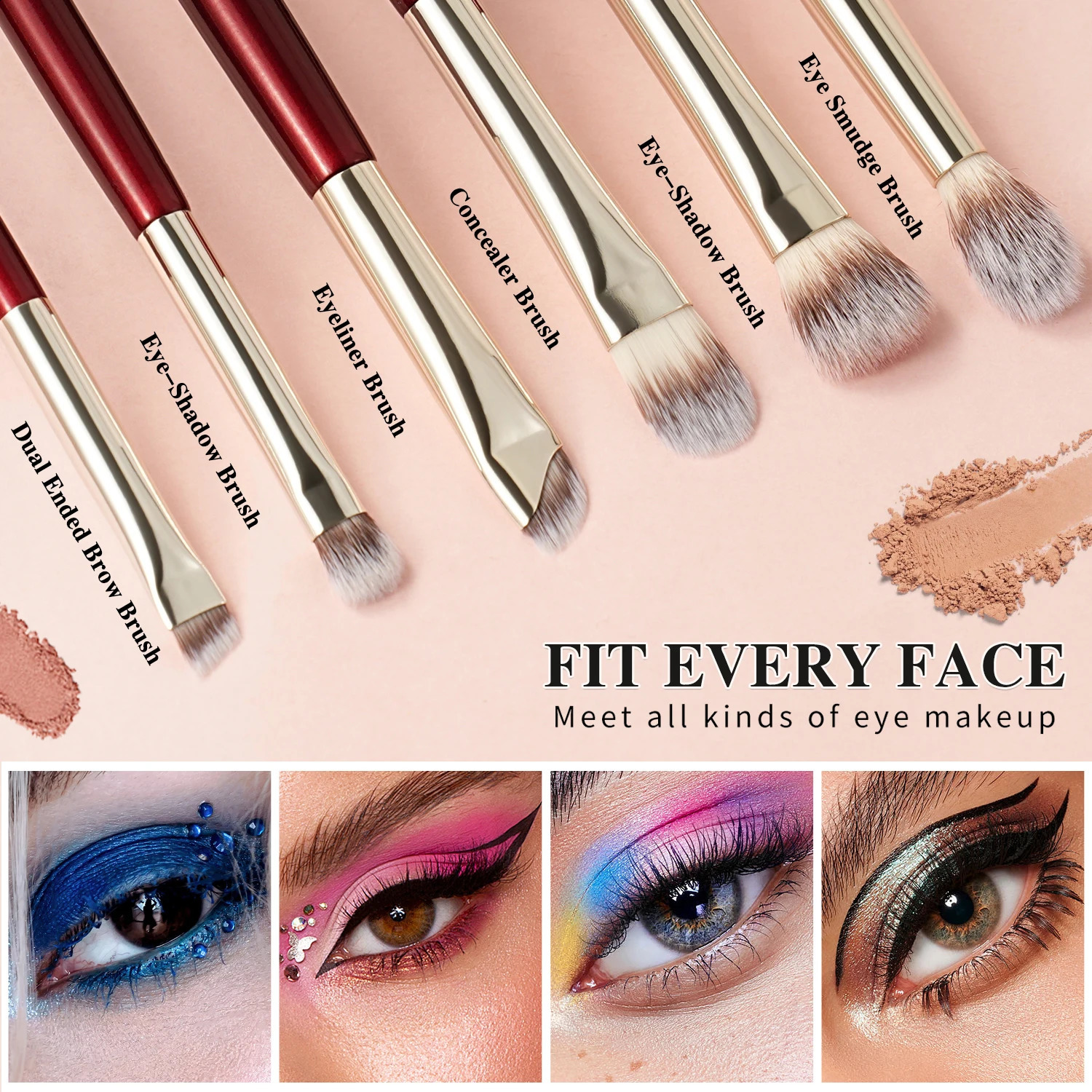 BEILI Soft 8/9/15/30 makeup brush used for basic makeup eye shadow eye shadow multi-function comb 240920bj