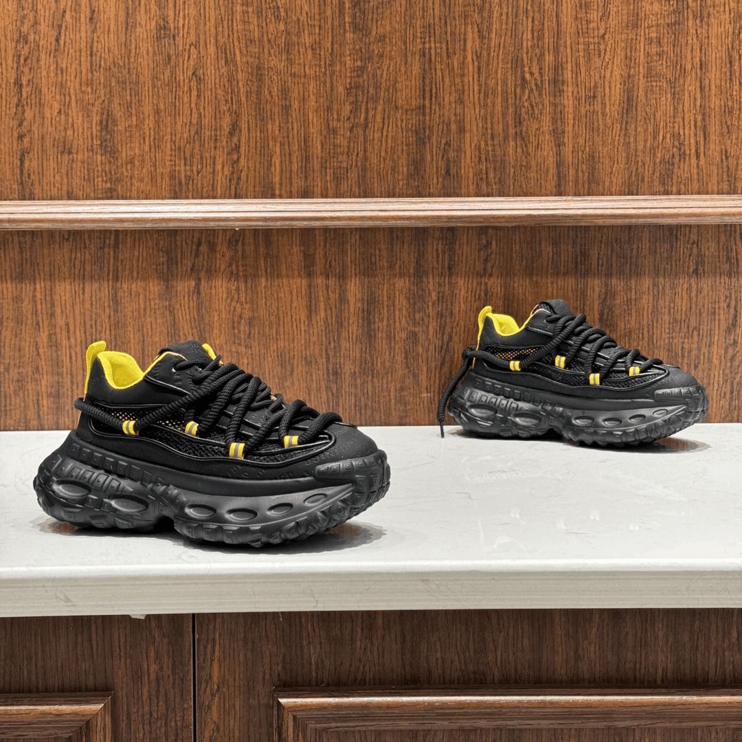 2024 New Free Shipping Men's Shoes Running Shoes Sports and Leisure Shoes White Grey Black Trendy Fashion Thick Bottom Dad Shoes Height Increase 