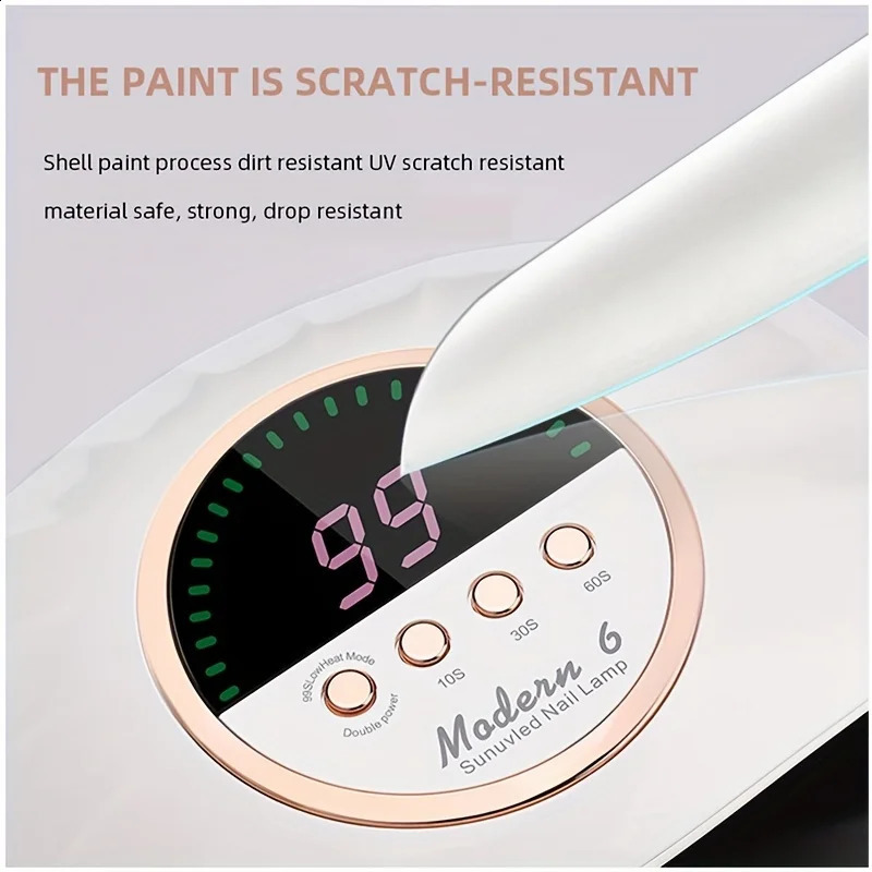 268W UV LED Nail Lamp Professional Nail Dryer Gel UV Light for Nails with 4 Timers and LCD Auto Sensor for Salon and Home 240914
