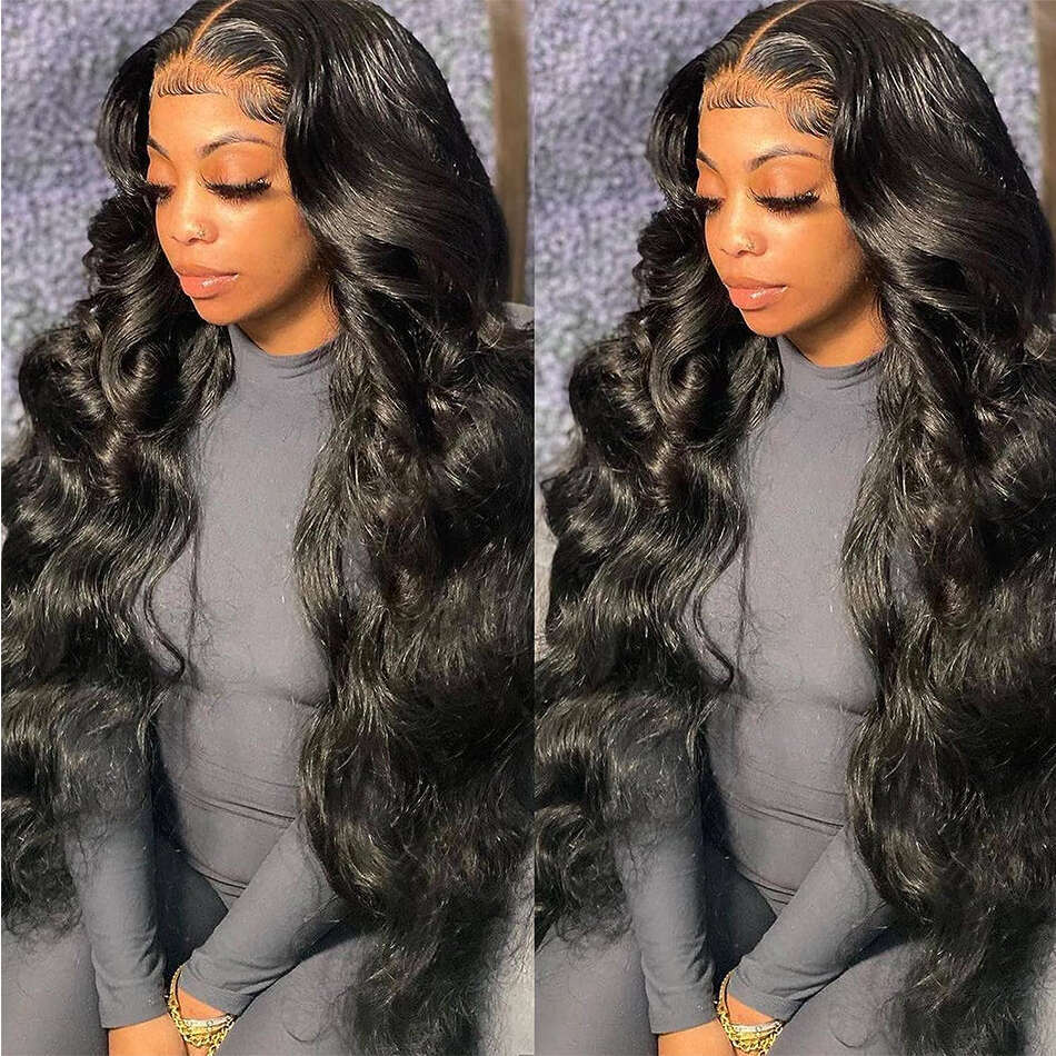Body Wave 13x6 Frontal Pre Plucked 13x4 HD Transparent Lace Front Wig Brazilian Human Hair Wigs For Women