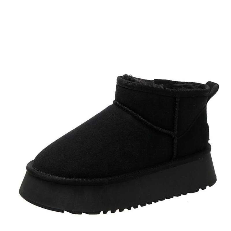 Ankle Flats Platform Snow Suede Plush Warm Casual 2023 Winter New Thick Goth Fashion Shoes Women Boots