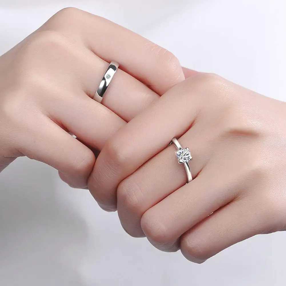 New Simple Couple Rings Silver Color Sun Moon Adjustable Open Ring For Women Men Wedding Fashion Jewelry GiftsX240921