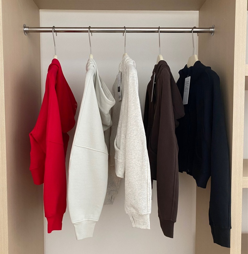 Autumn and winter hooded sweatshirt warm wool sports jacket zipper casual wear new wool lined sports jacket Comfortable Sportswear for Cold Weather