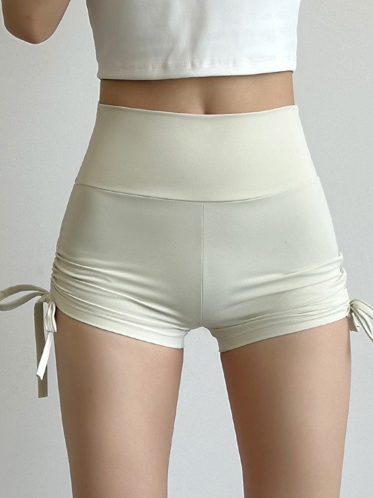 2024 New Workout Fiess Training High Waist Scrunch Butt Seamless Sports Yoga Biker Shorts With Drawstring For Women