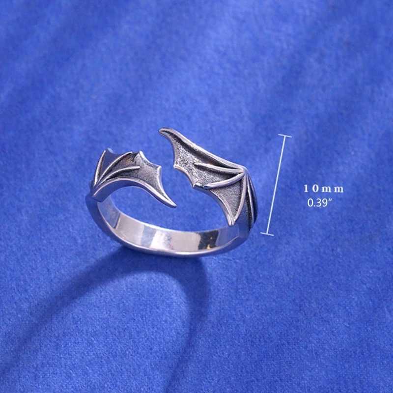 Angel Demon Wing Couples Rings For Women Men Matching Best Friend Trendy Promise Ring for Teen Thumb Jewelry EngagementX240921