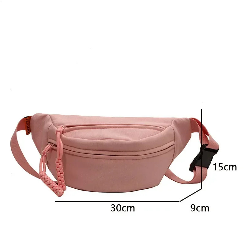 Chest Bags Banana Bag for Women Sling Crossbody Waist Pack Canvas Running Casual Fanny Packs Sport Half Moon Belt 240919
