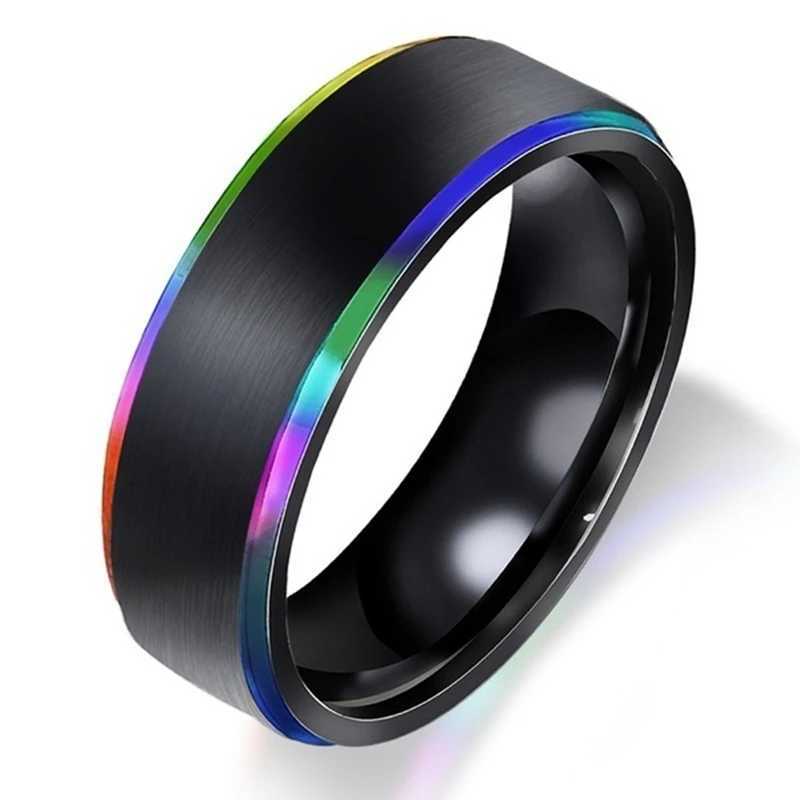 Fashion Luxury Stainless Steel Couple Rings Princess Cut Zircon Rings for Men and Women Wedding Engagement Rings Jewelry GiftsX240921