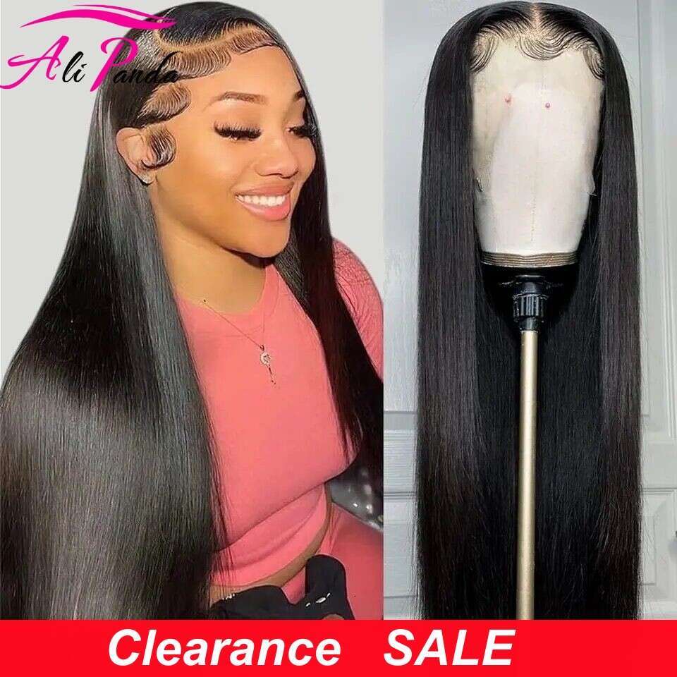 13x6 Frontal Brazilian Straight Wigs Pre Plucked 13x4 HD Transparent Lace Front Human Hair Wig For Women