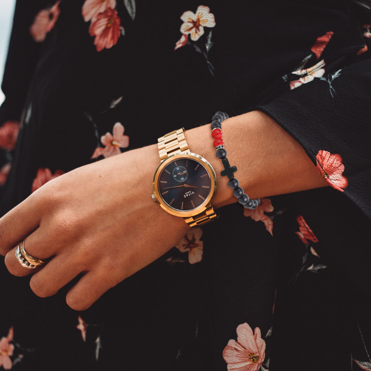 Beaded bracelet Hot selling cross bracelet men's tiger eye stone jewelry women's high-end bracelet natural stone matching