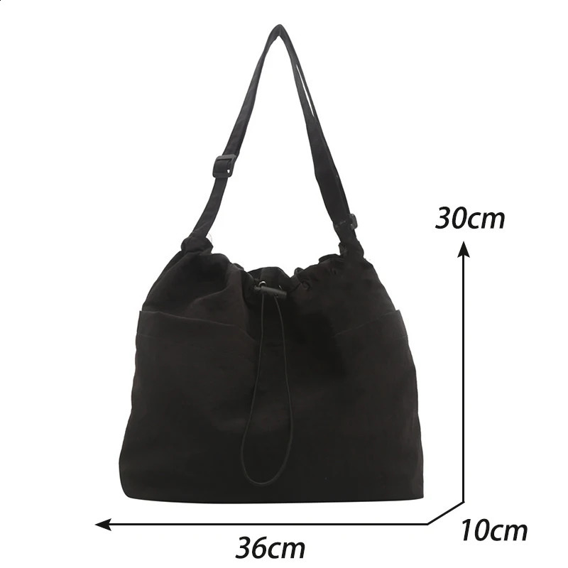 Leisure Big Bag Women 2024 Fashion Cloth Shoulder Large Capacity Tote Bags Class Messenger for Girls 240919