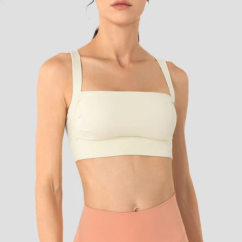 Womens Training Yoga Bra Push Up High Impact Support Underwear Exercise Gym Crop Top Nude Feeling Running Bralette 240914