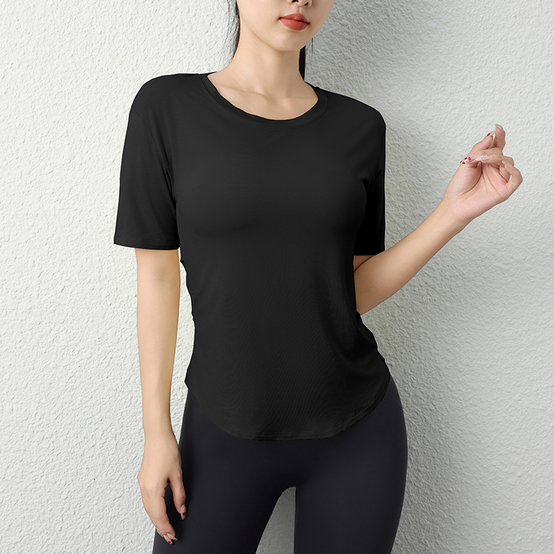 Women's Solid Basic Shirt Cropped T-Shirt Round Neck Short Sleeve Slim Fit Causal Crop Tee Tops