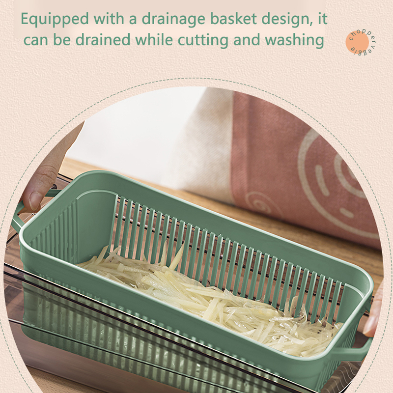 Vegetable Chopper Multi-function Vegetable Chopper Storm Chopper Shredder Storage Box In Stock