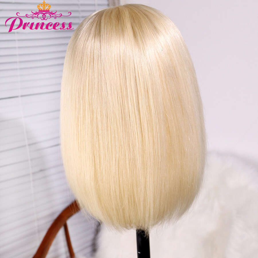 Princess Blonde Wig Human Hair Pre Plucked 13x4 Short 613 Bob Lace Front Wigs