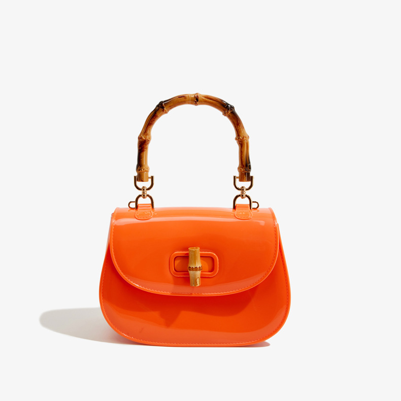 PVC Jelly Bag Fashionable and versatile hand-held cute bamboo shell bag b968