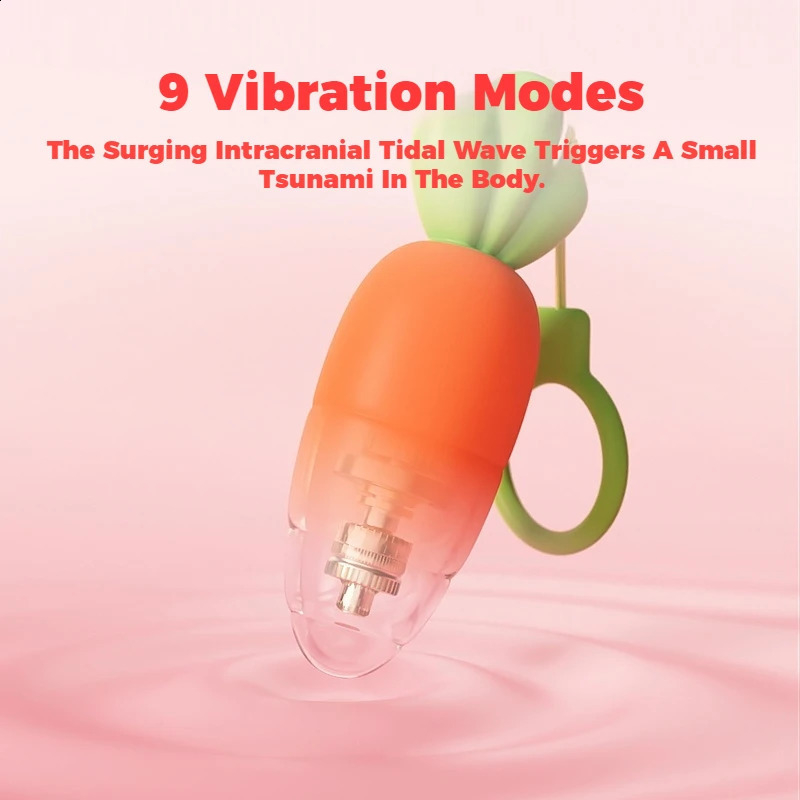 Cute Carrot Shaped Mini Vibrator Women Sex Toys 9-frequency Vibrating Egg Vagina Clitoris Massager for Adults Anal Toy Vibrator 240914
