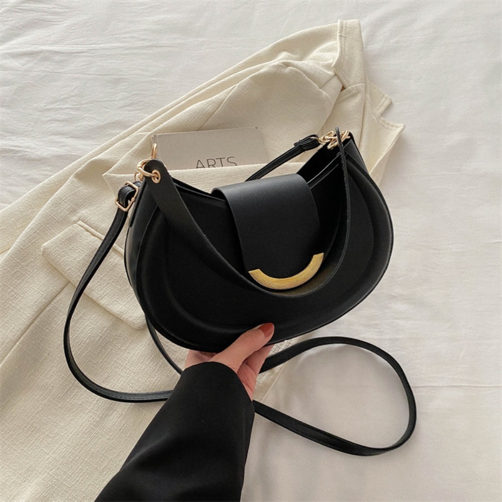 ADERESF Trendy Shoulder Casual Large Capacity Underarm Solid Messenger Bag Lady