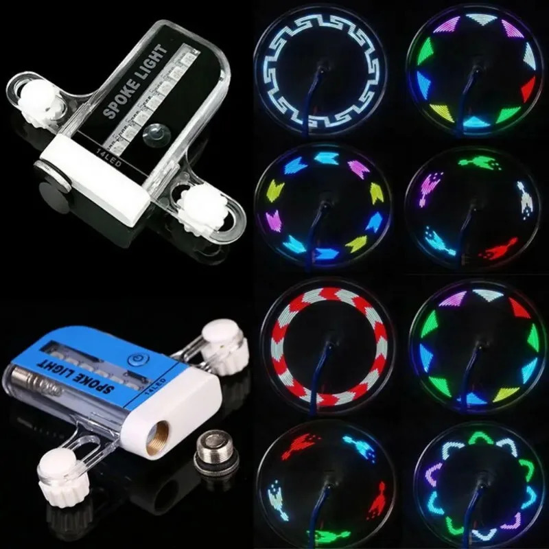 Waterproof Road Bike Bicycle Wheel Tire Stem Rim Decor Cycling LED Spoke Light Lamp Bicycle Accessories Bike Lights 240921