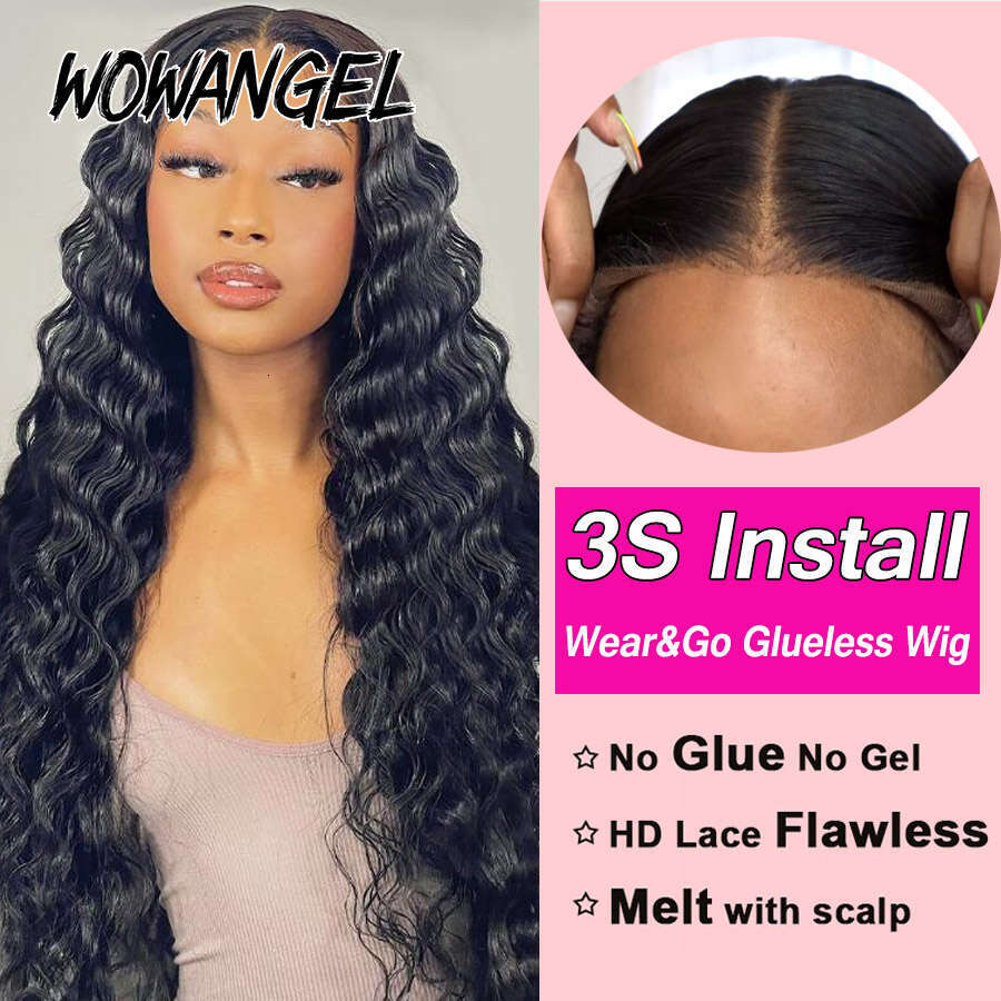 250% Loose Deep Glueless Invisible 5x5 HD Lace Closure 30 inch Melt Skins Human Hair Wigs Ready to Go Wig For Woman
