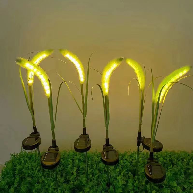 LED simulation solar dog tail grass lamp outdoor courtyard landscape decoration lawn lamp