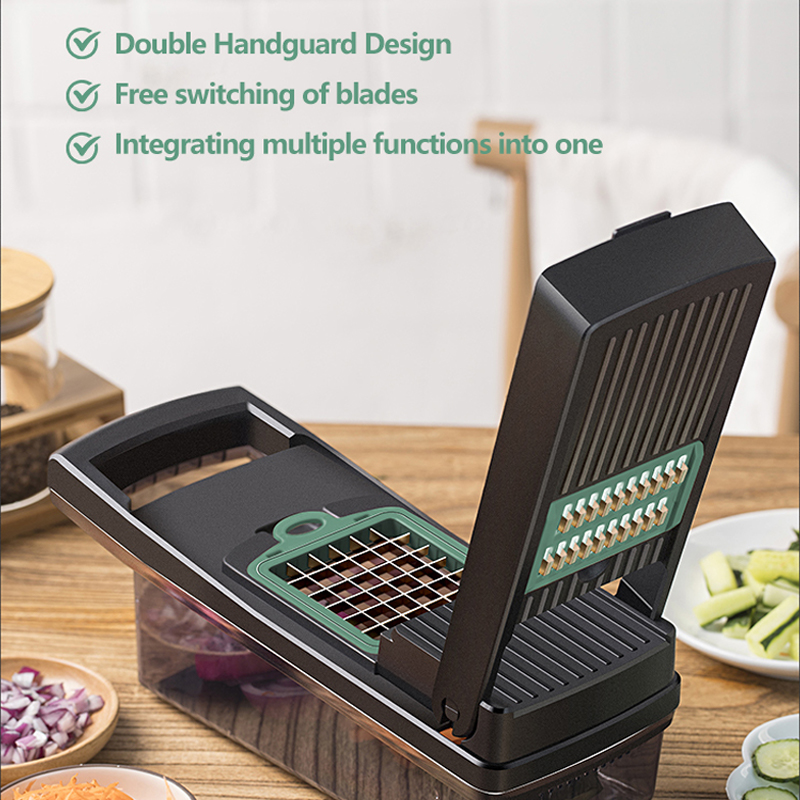 Vegetable Chopper Multi-function Vegetable Chopper Storm Chopper Shredder Storage Box In Stock