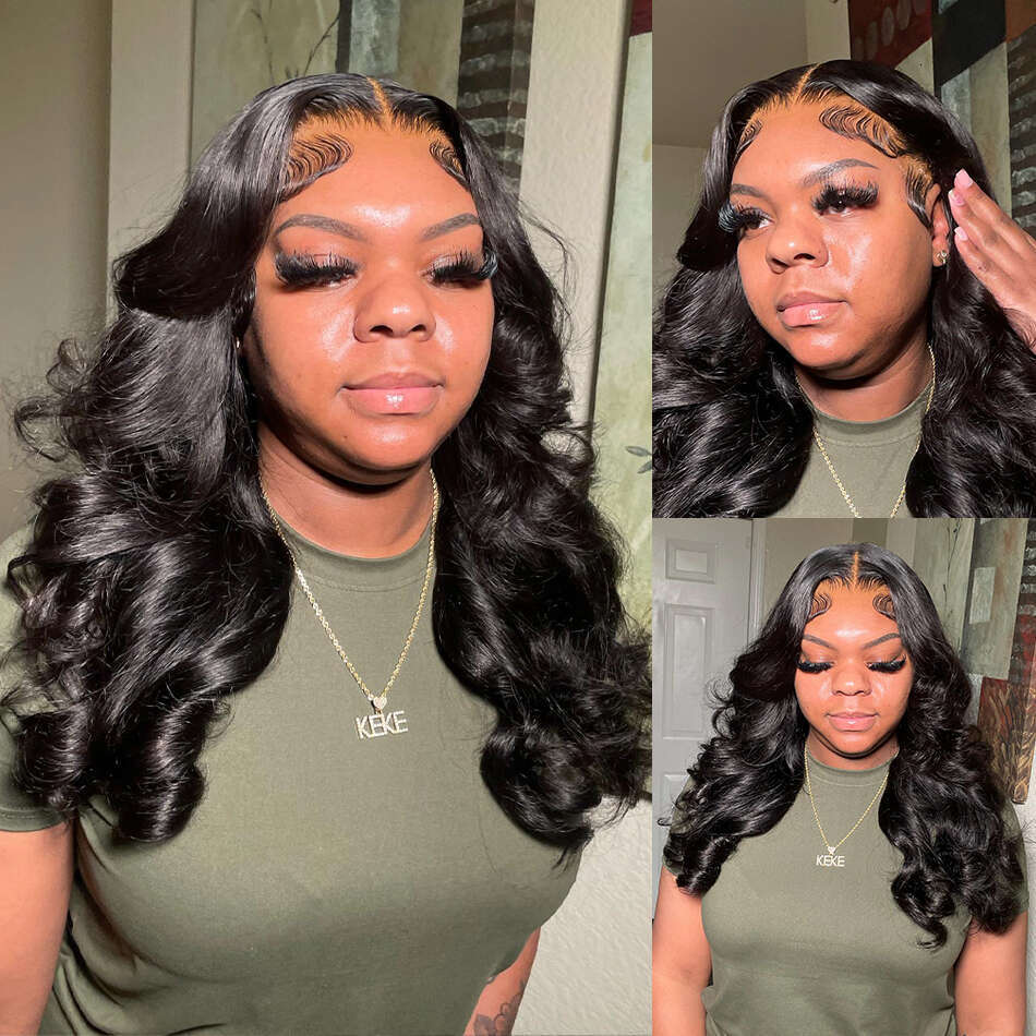 220% Brazilian Body HD Transparent Front Wigs Human Hair Water Wave 13x4 Lace Frontal Wig For Women Preplucked