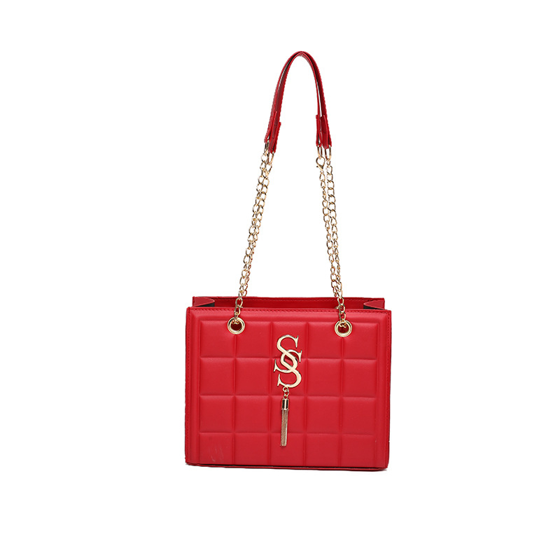 New Korean version single shoulder underarm bag Texture leisure chain diagonal cross small square bag