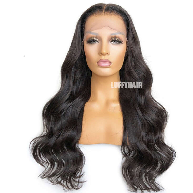 LUFFYHAIR Human Pre Plucked For Women Brazilian Remy Hair Wavy Transparent HD Full Lace Wigs