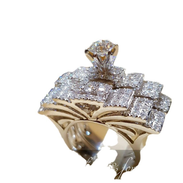 Popular accessories couple rings European and American jewelry engagement rings Free Shipping