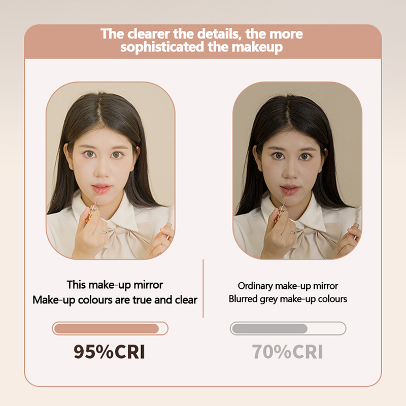 Mirror led light makeup women mirror with light portable princess dormitory mirror rechargeable desktop fill light makeup light dressing mirror