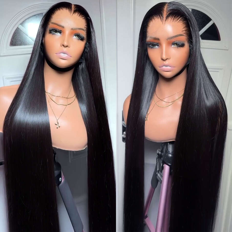 HD Transparent 13x6 Frontal Human Hair Wigs Brazilian bone Straight 13x4 Lace Front 5x5 Closure Wig For Women